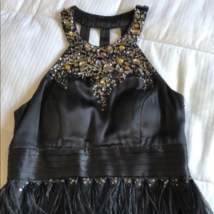 Sue Wong feather dress